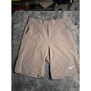 Nike Dri-FIT Mens Training Shorts Khaki Tan Mesh Inset Size Medium RN56323